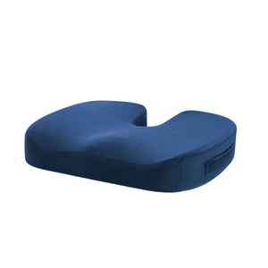 AuraCushion™ Orthopedic Memory Foam Seat Cushion - crystal velvet navy blue