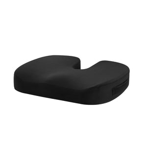 AuraCushion™ Orthopedic Memory Foam Seat Cushion - crystal velvet black