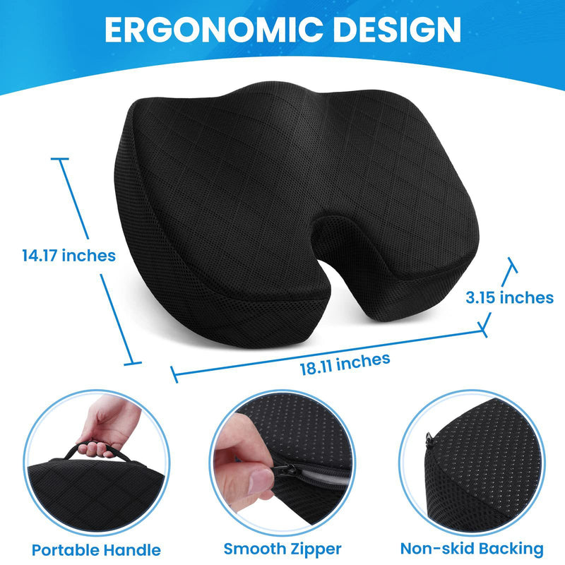 AuraCushion™ Orthopedic Memory Foam Seat Cushion