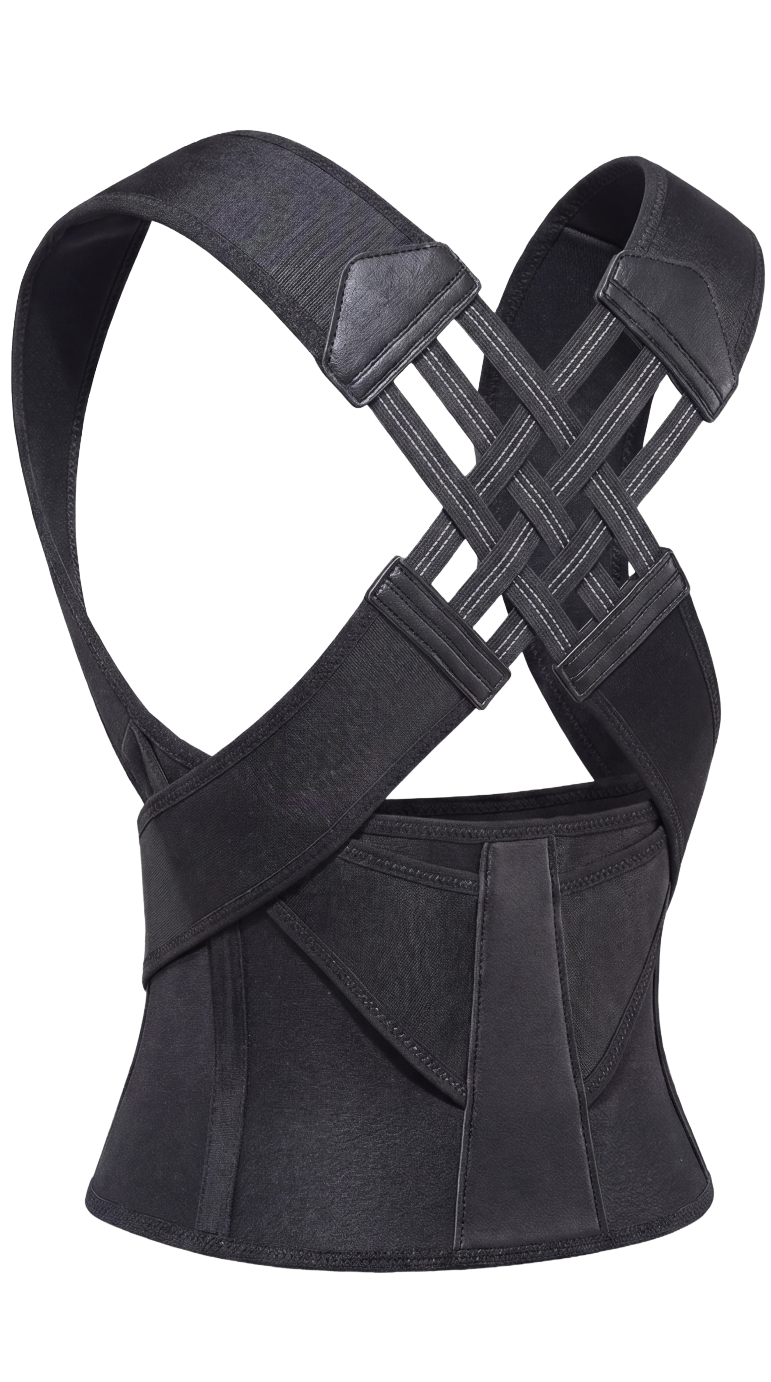 AuraPosture premium black posture corrector brace