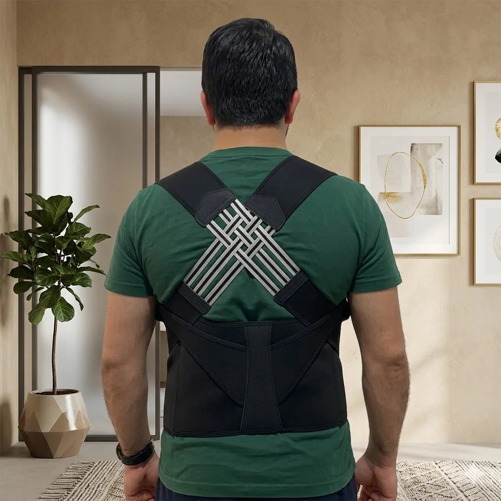 Jamie K. review photo showing AuraPosture brace