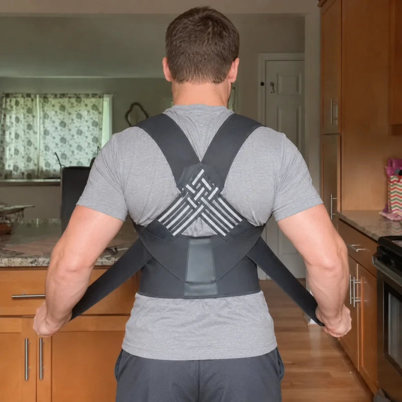 Benjamin L. review photo showing AuraPosture brace